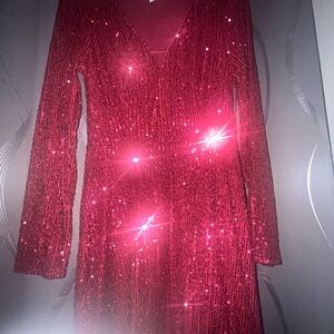 Xtraordinary Red Long Sleeve Dress